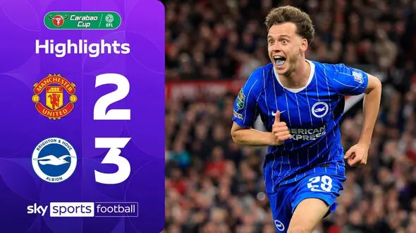 فیلم خلاصه بازی منچستریونایتد 2 - برایتون 3