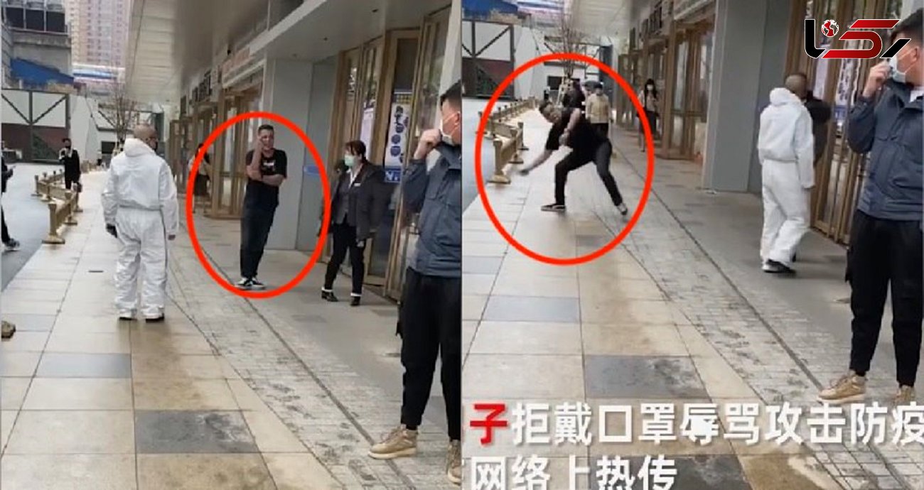 اقدام عجیب تبعه خارجی در خیابان‌های چین! + فیلم