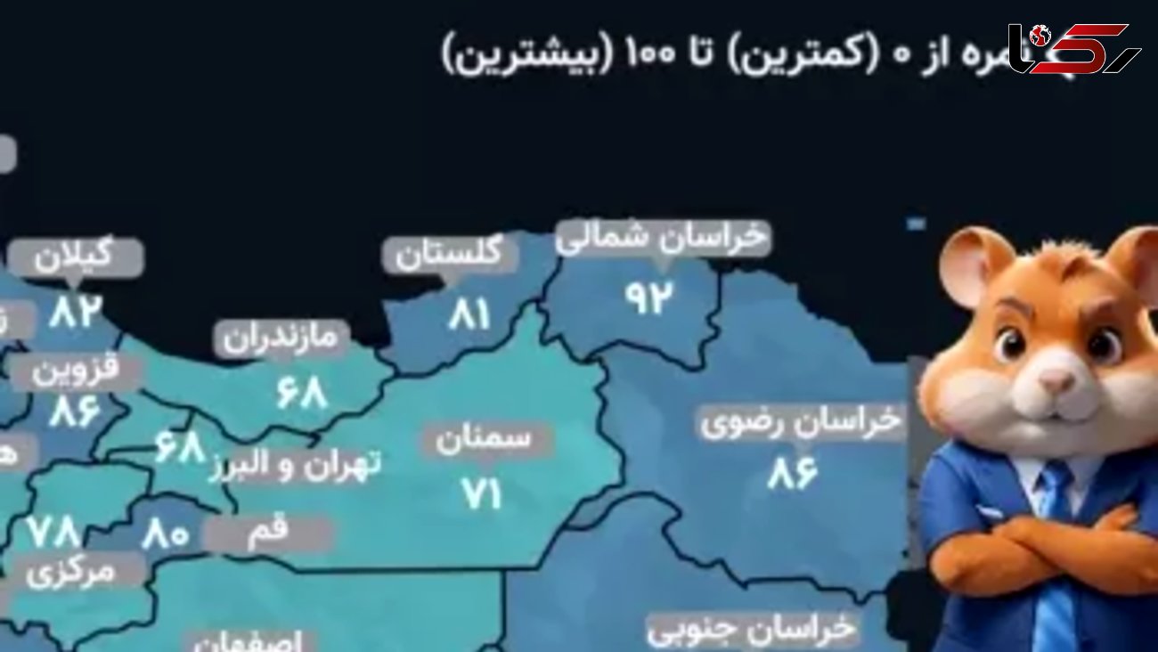 استان های صدرنشین در بازی همستر مشخص شدند