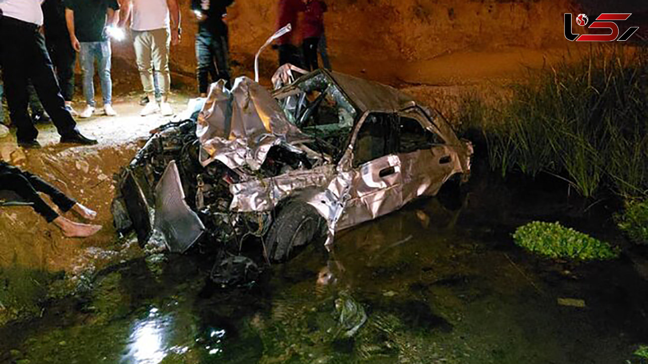 تصادف مرگبار زانتیا در جاده صدرا شیراز ۳ کشته و زخمی  برجا گذاشت + عکس