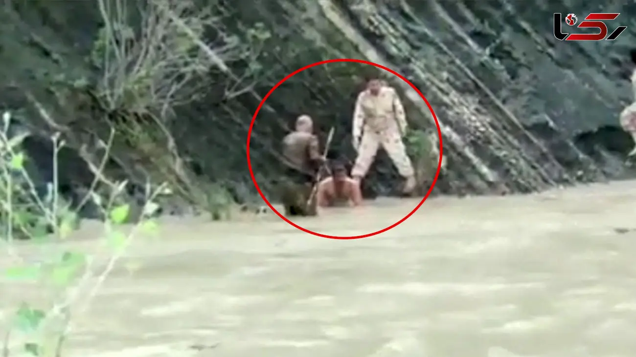 فیلم اقدام شجاعانه یک سرگرد سپاه برای نجات سرباز در مرز کرمانشاه