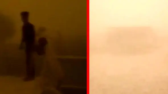 توفان آسمان روستای سَند دشتیاری را سیاه کرد! + فیلم