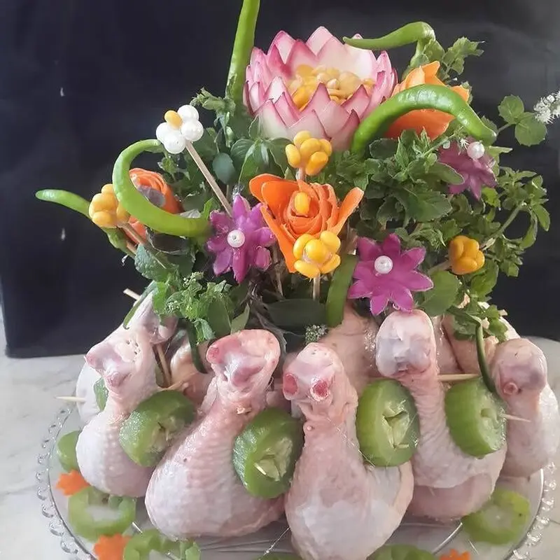 تزیین گوشت عروس