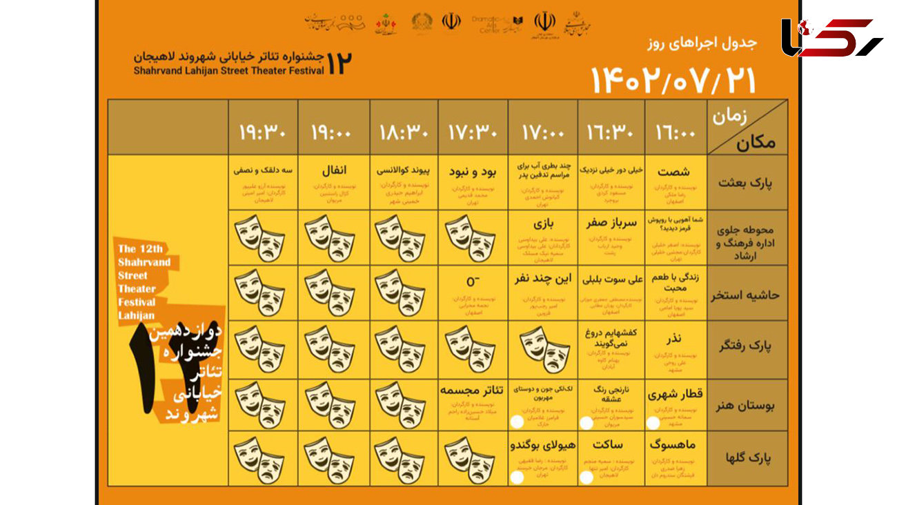 23 نمایش خیابانی 21 مهر ماه در لاهیجان اجرا می شود/ به تماشای چند اثر نمایشی دغدغه مند