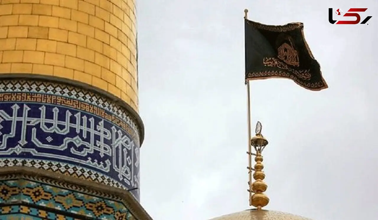 ببینید /  اهتزاز پرچم گنبد حرم رضوی در کربلای ایران + فیلم