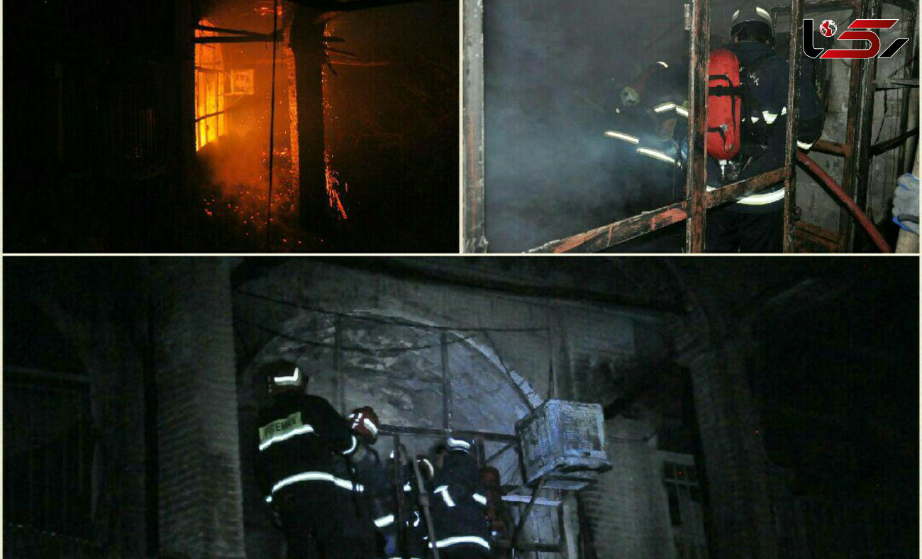 آتش سوزی مغازه خیاطی در اراک + عکس 