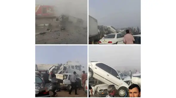  تصادف هولناک 59خودرو در تصادف زنجیره‌ای بهبهان- رامهرمز / آخرین جزییات
