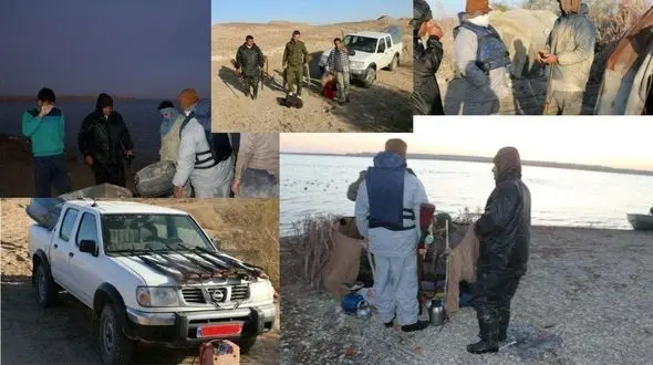 دستگیری 5 شکارچی غیرمجاز در زهک + عکس
