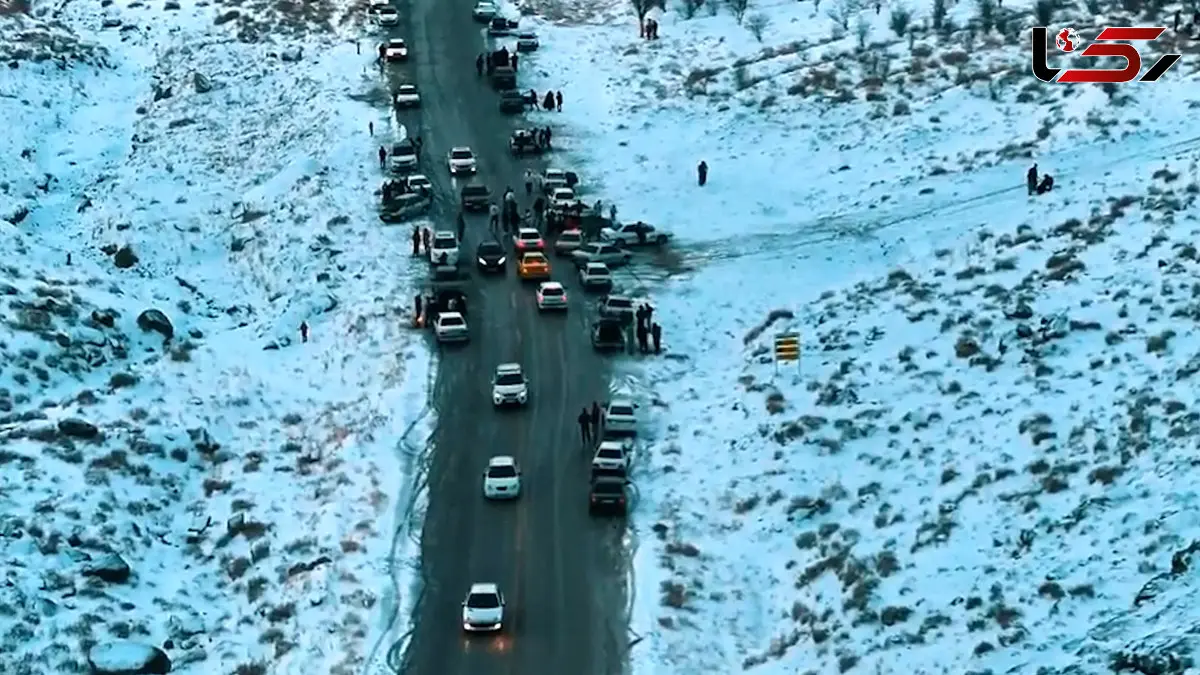 فیلم زیبایی کویر یزد در روز برفی