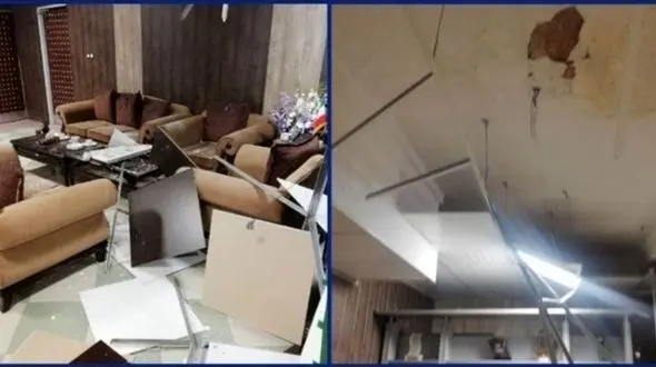  سقف اتاق روی سر فرماندار گرمسار خراب شد + عکس