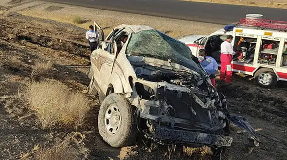 تصادف مرگبار در جاده دلیجان _ اصفهان