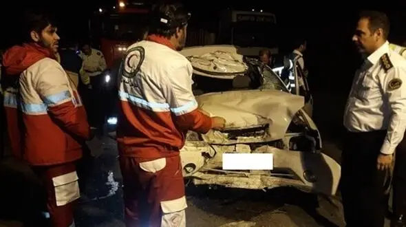 2 خودروی تیبا در جاده لرستان شاخ به شاخ شدند / 5 کشته در این تصادف
