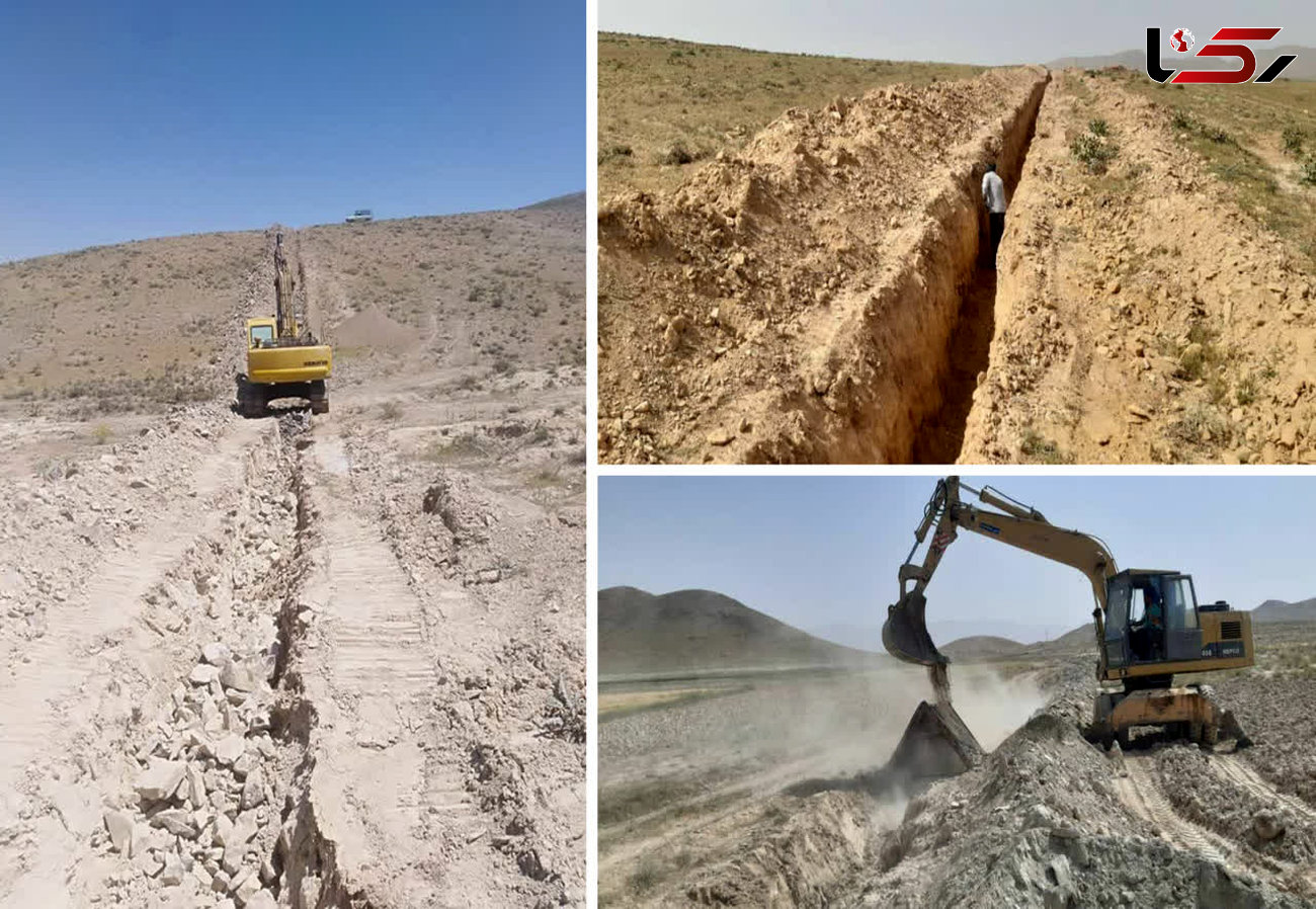 عملیات اجرای خط انتقال آب روستای های آشیانه علیا و سفلی در قالب طرح جهاد آب رسانی