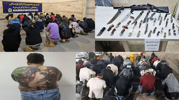 ​زمینگیر شدن 675 اوباش و حاملان سلاح سرد در غرب استان تهران