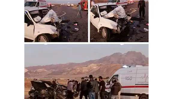 4 کشته در تصادف هولناک پراید با پژو در جاده خمین