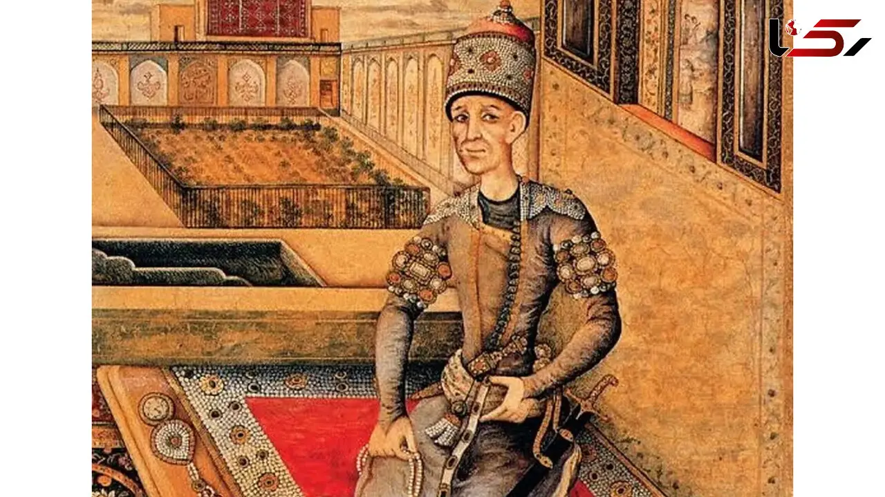 منظرۀ «قصر آقامحمدخان قاجار» در شیراز در دوران ناصرالدین شاه 