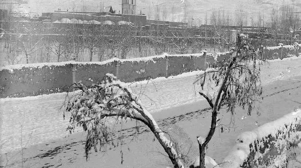 عکس های منظره ی دلربای تهرانِ برفی در دوران قاجار 