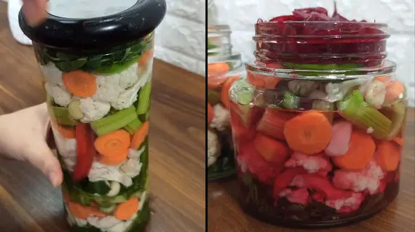 کلم شور بهترین چاشنی کنار غذا + فیلم