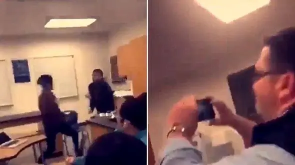 واکنش خیلی عجیب یک معلم به کتک کاری دانش‌آموزان سرکلاس + فیلم