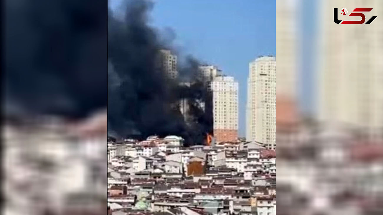 ببینید / اولین تصاویر از آتش‌سوزی مهیب در قلب استانبول