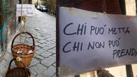 سبد مهربانی ایتالیایی‌ها برای افراد بی خانمان + عکس