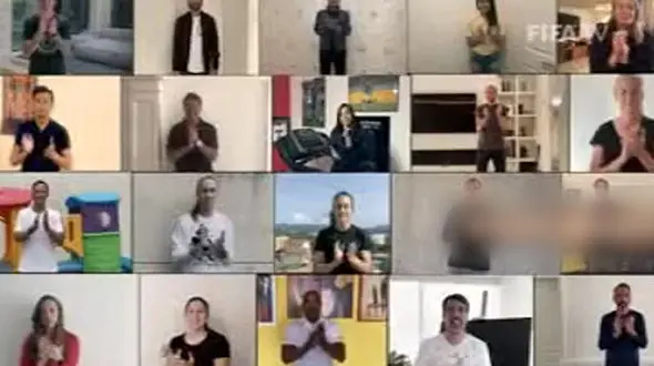 سوپرایز کادر درمان توسط فوتبالیست ها + فیلم