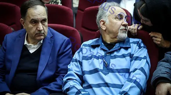 درگوشی حرف زدن دختر و داماد شهردار سابق تهران در جلسه دادگاه+ عکس