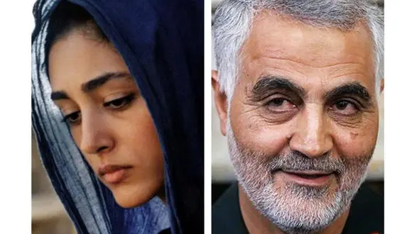 تماس لو رفته سردار سلیمانی با گلشیفته فراهانی / صحبت های آن ها بعد از مهاجرت خانم بازیگر فاش شد!