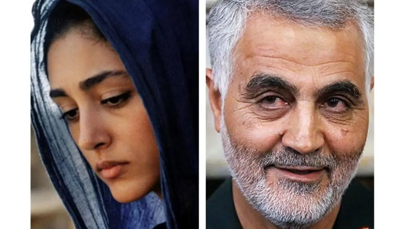تماس لو رفته سردار سلیمانی با گلشیفته فراهانی / صحبت های آن ها بعد از مهاجرت خانم بازیگر فاش شد!