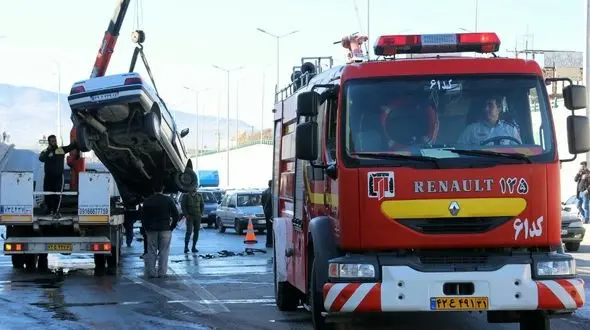 زنده زنده سوختن 3 سرنشین پژو در ریگان