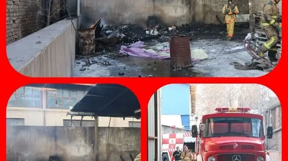 ۴ کشته و ۲ مصدوم در آتش‌سوزی یک واحد صنعتی در شهر صنعتی البرز قزوین