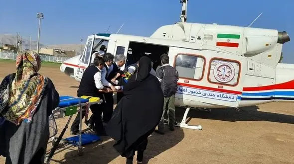 نجات جان زن 40 ساله ایذه ای با امداد هوایی + عکس