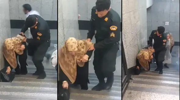 فیلم اقدام مهربانانه پلیس تهران در مترو ترمینال جنوب