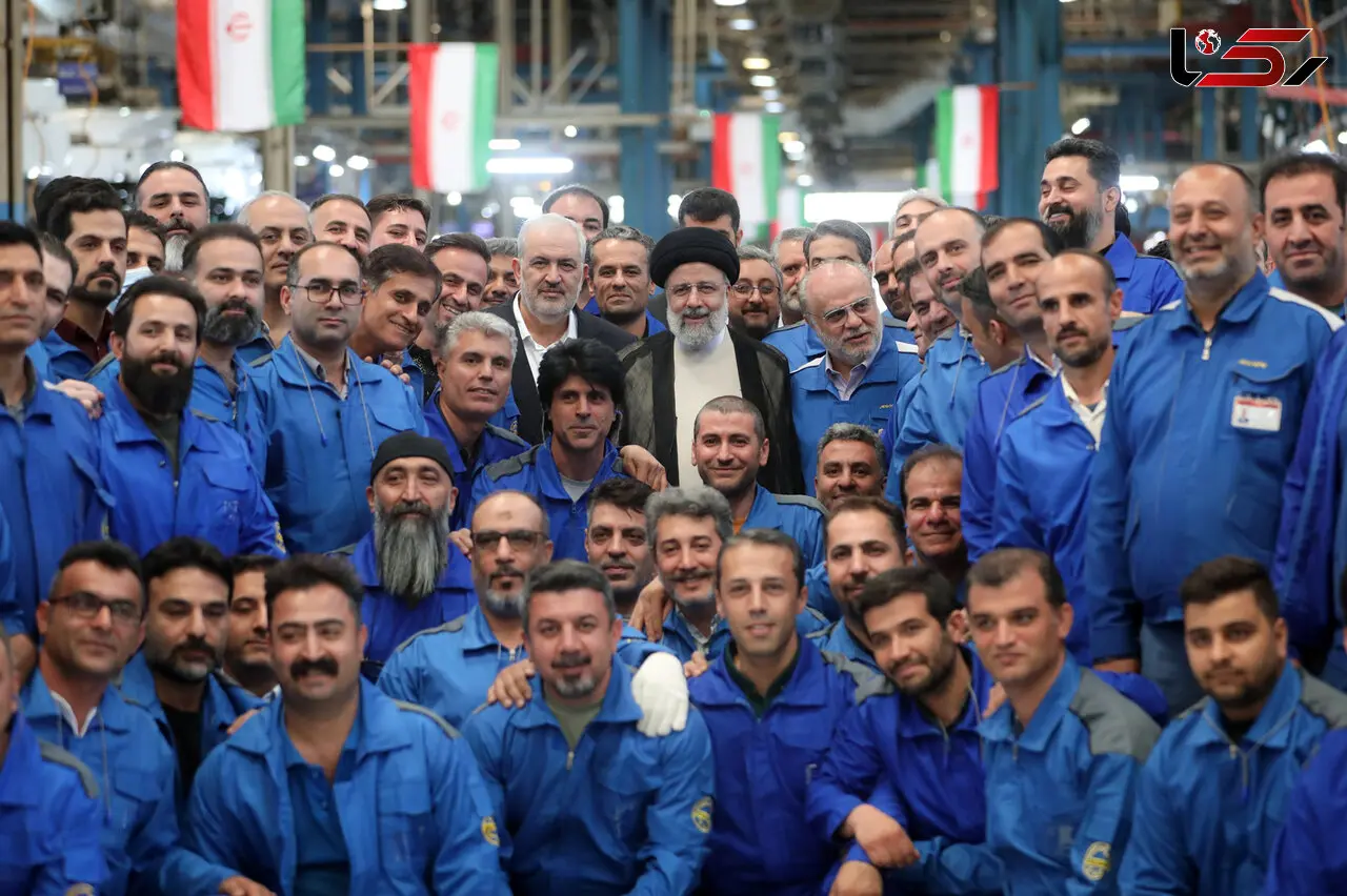 دیدار و گفت‌وگوی صمیمانه و چهره به چهره کارگران کارخانه ایران خودرو دیزل با رییس جمهور