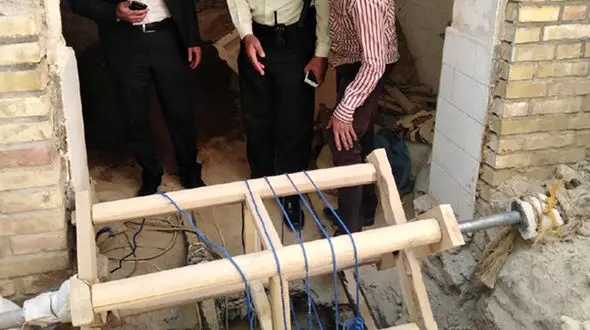 دستگیری یک حفارغیرمجاز در نزدیکی یک اثر تاریخی شهرستان جوین