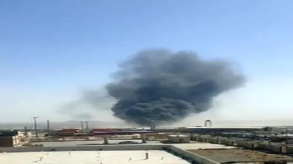 فیلم آتش سوزی بزرگ در پایانه مرزی ایران و افغانستان