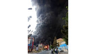 تکمیلی | اولین فیلم از آتش سوزی کارخانه مواد شوینده در شهرک شکوهیه قم + جزئیات