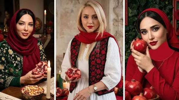 عکس ها / نگاهی به استایل‌های سبز و قرمز خانم بازیگران ایرانی در شب یلدا /  الگوی ایده آل برای یلدای 1404 / از پردیس پورعابدینی و المیرا دهقانی تا مریم مومن و الهام اخوان و مهسا حجازی و ...