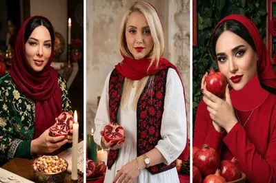 عکس ها / نگاهی به استایل‌های سبز و قرمز خانم بازیگران ایرانی در شب یلدا /  الگوی ایده آل برای یلدای 1404 / از پردیس پورعابدینی و المیرا دهقانی تا مریم مومن و الهام اخوان و مهسا حجازی و ...
