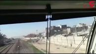 خبر ویژه /لحظه خودکشی  روی ریل قطار اسلامشهر + فیلم