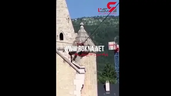 فستیوال هیجان انگیز راه رفتن روی طناب در فرانسه +فیلم 