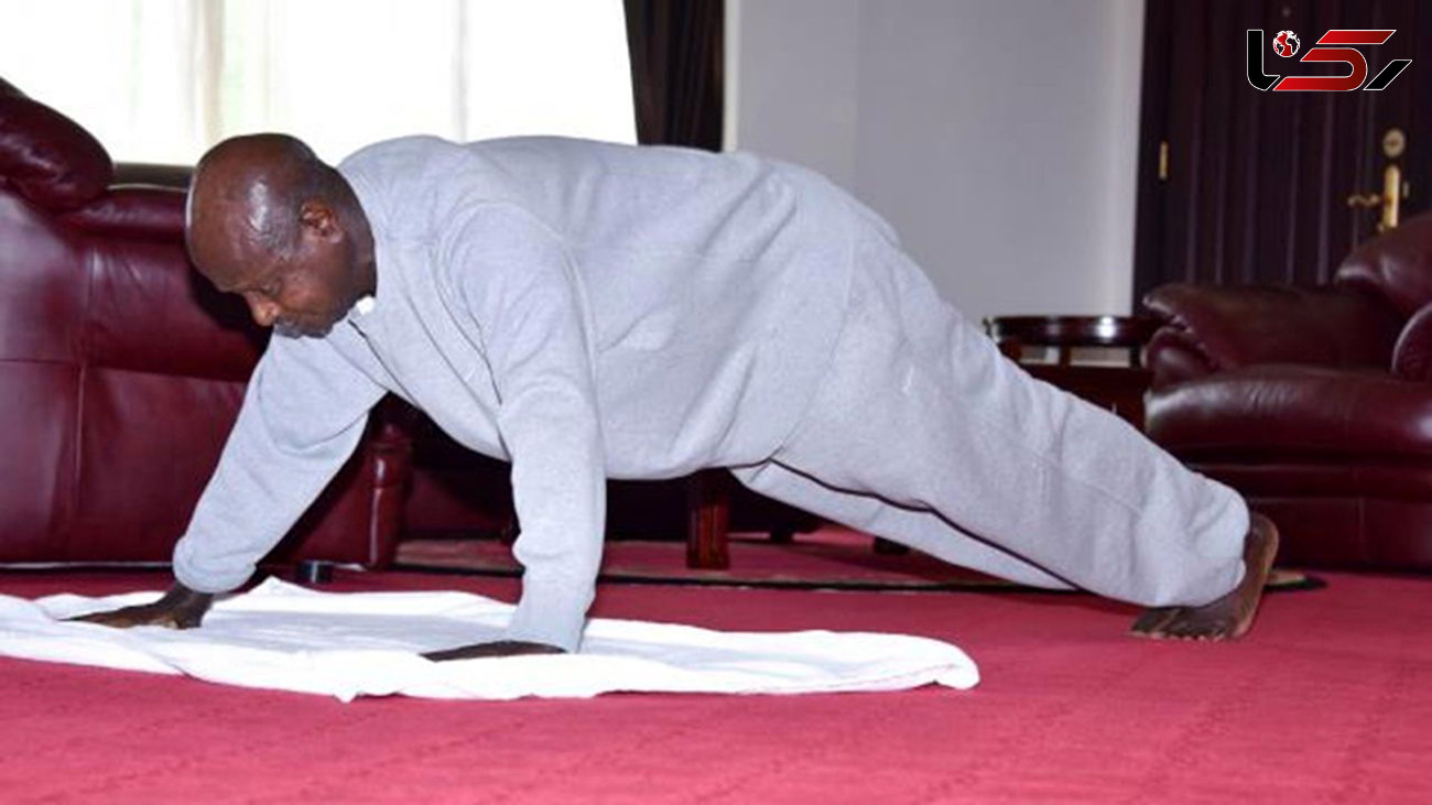 کرونا از رئیس‌جمهور اوگاندا مربی ورزش ساخت + عکس