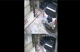 فیلم لحظه سرقت خونسردانه 2 سارق از پارکینگ خانه مسکونی در تهران