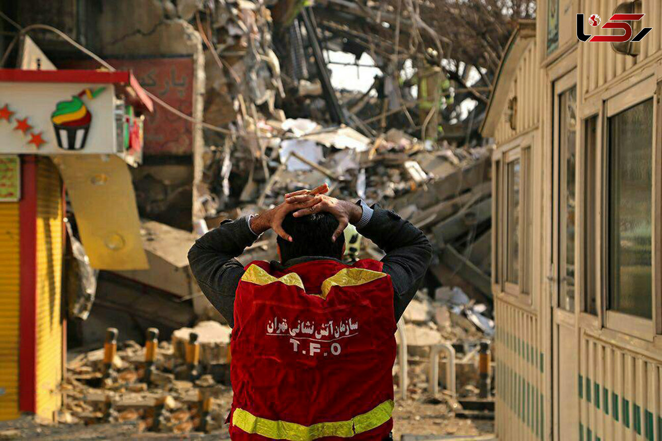 فیلم اشک های یک آتش نشان پس از ریزش ساختمان پلاسکو