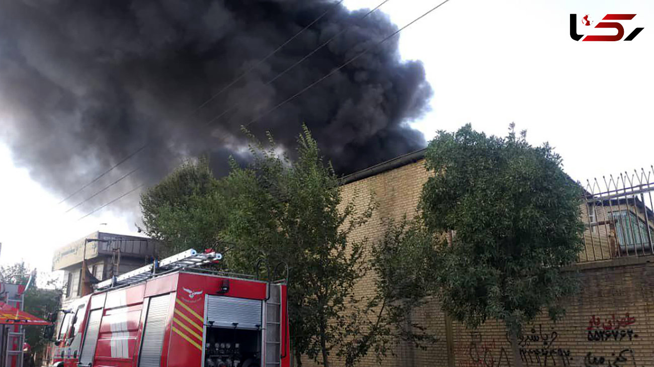 آتش سوزی مهیب در جنوب تهران /  فیلم عملیات در چهاردانگه