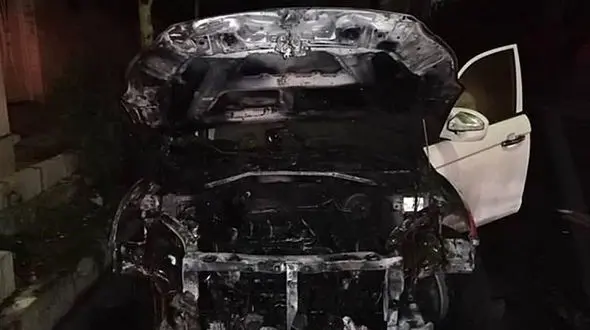 آتش سوزی وحشتناک یک خودرو لیفان در جنت آباد + تصاویر