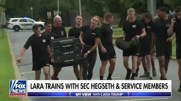 عروس ترامپ در میدان آموزش نظامی + فیلم