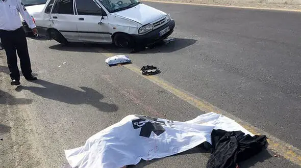 مرگ تلخ عابر پیاده بر اثر برخورد با پراید