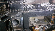 آتش سوزی آشپزخانه یک خانه در غرب تهران + عکس 