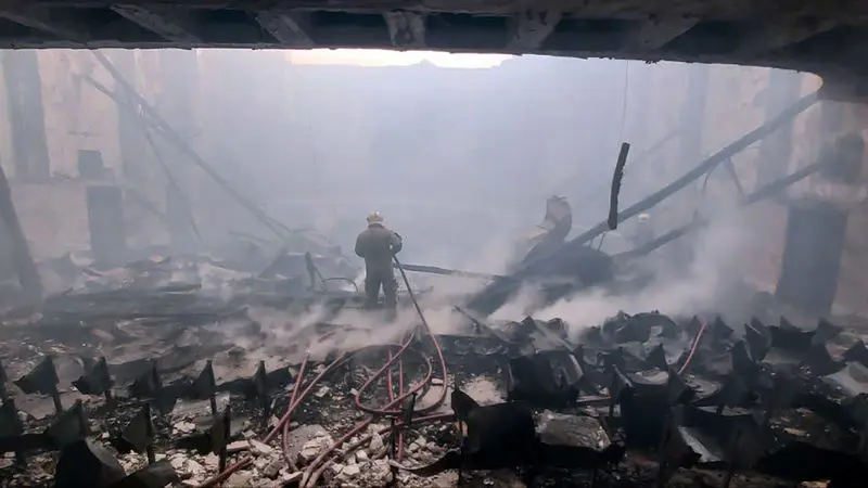 آتش سوزی صبحگاهی در سینما ایران لاله زار